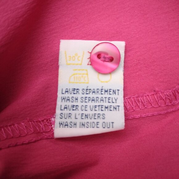 Penningtons Ladies Size 22 Dark Pink Button Front V-neck Long Sleeves Blouse - Picture 6 of 10